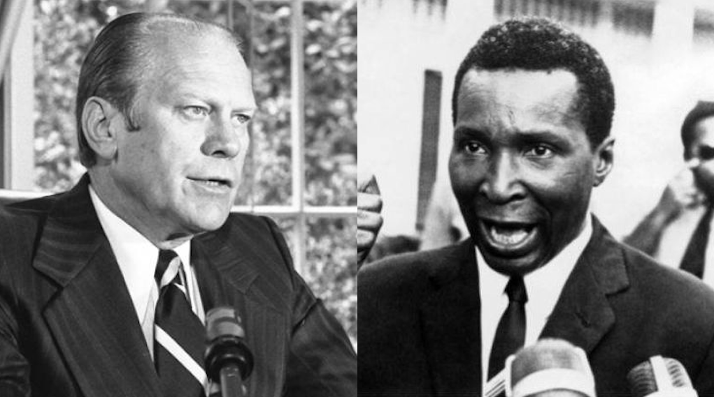 Gerald Ford y Francisco Macías Nguema.