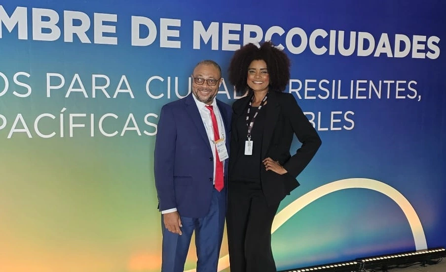 Orlando Cartagena Lagar, en la Cumbre de Mercociudades de Brasil, junto a líderes de Latinoamérica.