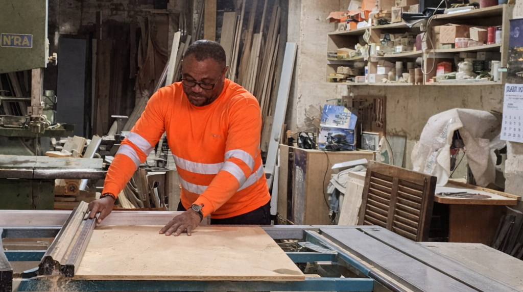 Orlando Cartagena Lagar trabaja de carpintero en España.