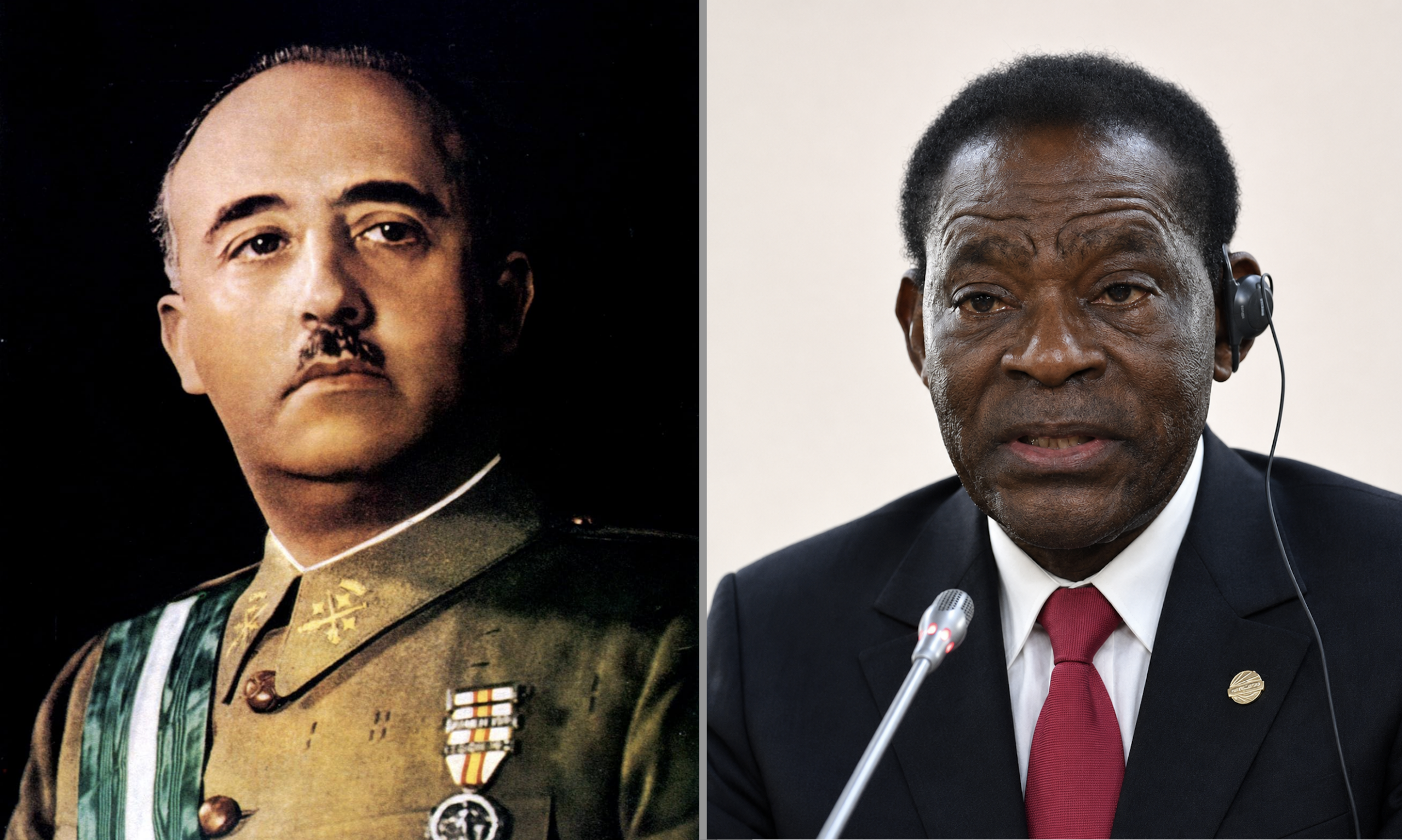Francisco Franco y Teodoro Obiang Nguema Mbasogo.