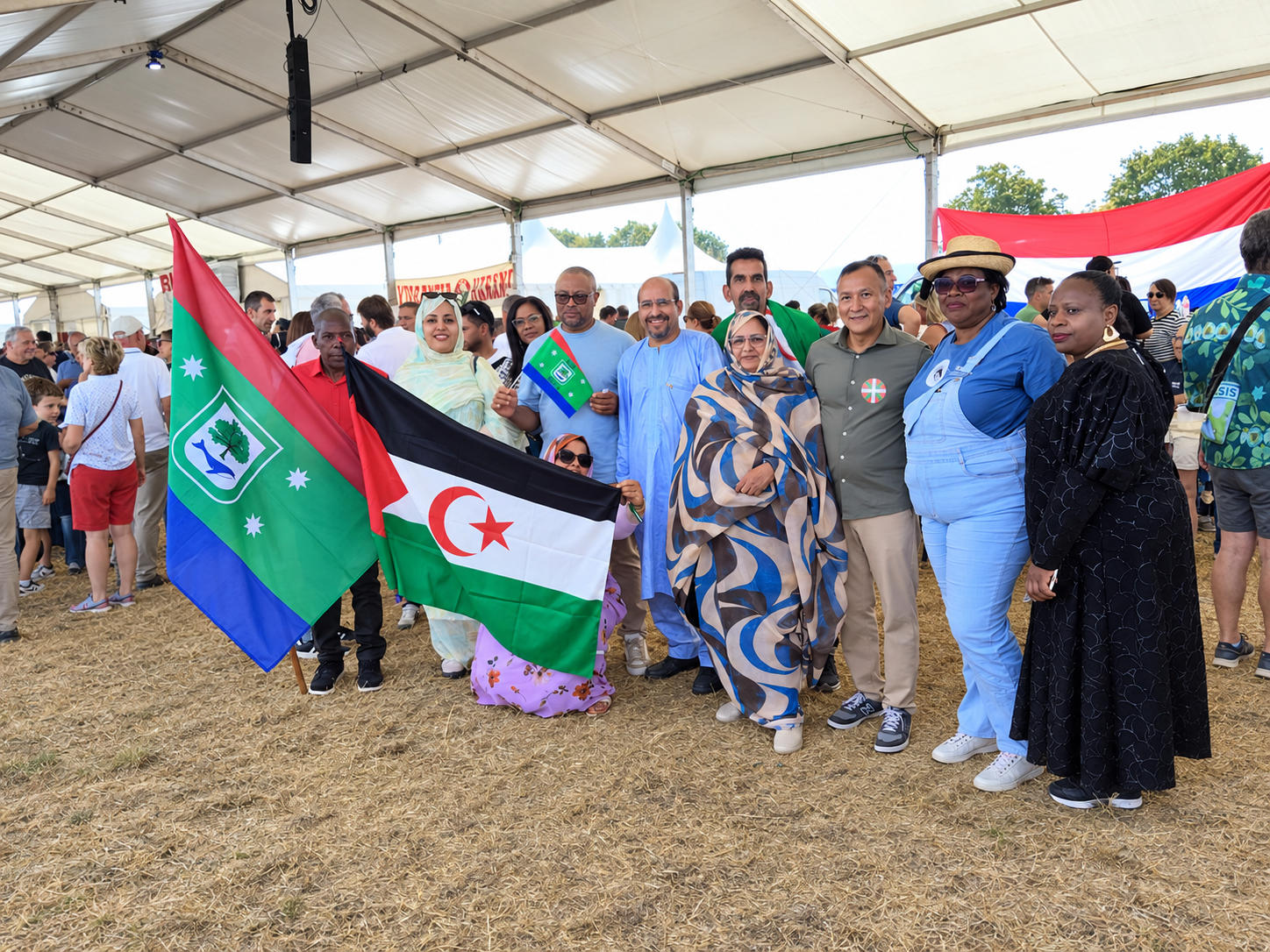 Durante la jornada en el Alderdi Eguna se realizaron encuentros con dirigentes saharauis, palestinos, angoleños y representantes de otras comunidades de la diáspora africana.